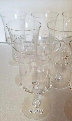 12 Noritake Rondo Crystal Cut Water Glasses perfect