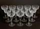 12 ROCK SHARPE KYBER Intaglio Cut Crystal 6 3/4 Tall Champagne Coupe Glasses