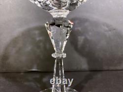 12 ROCK SHARPE KYBER Intaglio Cut Crystal 6 3/4 Tall Champagne Coupe Glasses