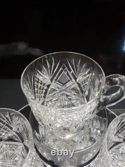 12 Rare Punch Cups American Brilliant Period Cut Glass Crystal Libbey Harvard