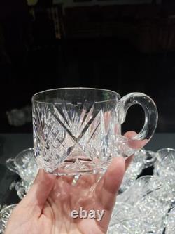 12 Rare Punch Cups American Brilliant Period Cut Glass Crystal Libbey Harvard