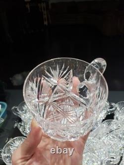 12 Rare Punch Cups American Brilliant Period Cut Glass Crystal Libbey Harvard