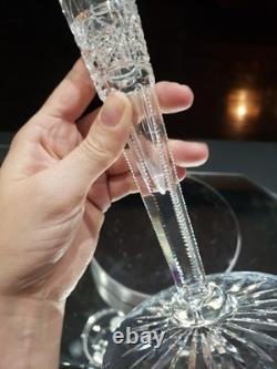 12 Trumpet Vase American Brilliant Cut Glass Crystal Signed Sinclaire Rose