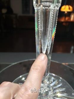 12 Trumpet Vase American Brilliant Cut Glass Crystal Signed Sinclaire Rose