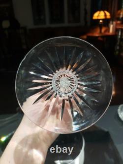 12 Trumpet Vase American Brilliant Cut Glass Crystal Signed Sinclaire Rose