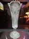 12 VASE Trumpet American Brilliant Period Cut Glass Crystal Prisms & Hobstars