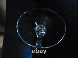 12 Varga Imperial Cobalt Blue Cut to Clear Crystal Champagne Glasses Flutes NEW