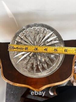 12 Victorian ABP Crystal Cut Glass Large Pitcher Pinwheel & Diamond Design