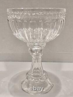 13.5 Crystal Bowl on Corinthian Column Flower / Fruit Compote Bowl Vintage