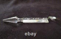 16 Antique Fancy Spear Prisms Lusters Cut Crystal Glass
