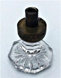 @1825 Antique Hardware Drawer Pull Cabinet Knob Pressed Cut Glass Crystal Brass