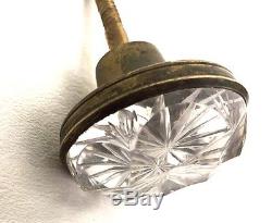 @1830 Empire Federal Antique Hardware Brass Cut Glass Crystal Drawer Pull Knob