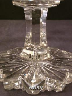 1840's Flint Biedermeier Crystal CUT Glass Center Piece Candy Bowl Compote Stand