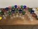18pc Bohemian Cut Crystal Wine Goblets Cobalt Emerald Ruby Cut-to-Clear 8