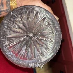 1900's Bohemian Czechoslovakia Crystal Glass Cut Flower Vase