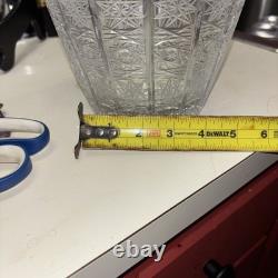 1900's Bohemian Czechoslovakia Crystal Glass Cut Flower Vase