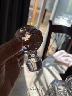 1 Czechoslovakia Lead Crystal Decanter with Stopper Hand Cut Square 3 Available