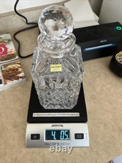 1 Czechoslovakia Lead Crystal Decanter with Stopper Hand Cut Square 3 Available
