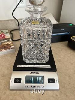 1 Czechoslovakia Lead Crystal Decanter with Stopper Hand Cut Square 3 Available