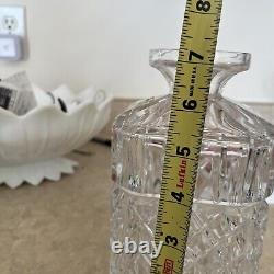 1 Czechoslovakia Lead Crystal Decanter with Stopper Hand Cut Square 3 Available