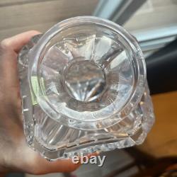 1 Czechoslovakia Lead Crystal Decanter with Stopper Hand Cut Square 3 Available