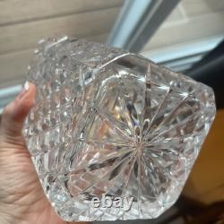 1 Czechoslovakia Lead Crystal Decanter with Stopper Hand Cut Square 3 Available