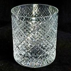 1 (One) FABERGÉ WAFFLE Cut Lead Crystal DBL Old Fashioned Glass-DISCONTINUED