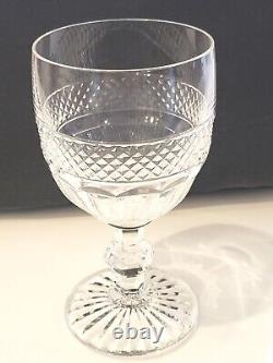 1- St Louis France TRIANON Cut Crystal 8 Water Glass Very Rare