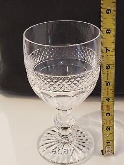 1- St Louis France TRIANON Cut Crystal 8 Water Glass Very Rare