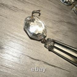 20 Vintage antique Cut Crystal Glass Chandelier Icicle Prisms Legit Antique