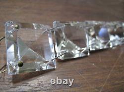 27 pc Vintage 7 Long Cut Crystal Prisms for Sconces Lusters Lamps Chandelier