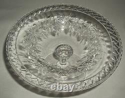 2 ABP Cut Crystal Compotes Late American Brilliant SIGNED HAWKES