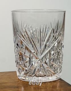 2 Antique American Brilliant Period Cut Crystal Whiskey Glasses Discontinued