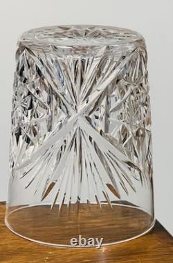 2 Antique American Brilliant Period Cut Crystal Whiskey Glasses Discontinued