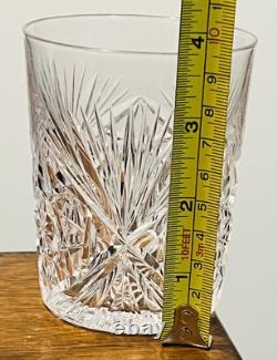 2 Antique American Brilliant Period Cut Crystal Whiskey Glasses Discontinued
