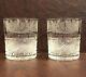 2 Edinburgh Crystal Thistle Cut Large Old Fashioned Tumblers, Excellent