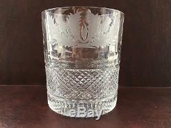 2 Edinburgh Crystal Thistle Cut Large Old Fashioned Tumblers, Excellent