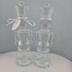 2 Elegant Cut Crystal Glass Nutcracker Figurine Set Holiday Christmas Decor