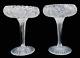 2 Large Brilliant Cut Glass Crystal Compotes Pedestal Bowls ABP 9 1/2