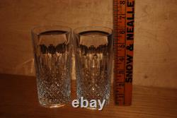 2 MF Cristal de Paris YVAN Cut Crystal Clear 6 Highball Glass Tumblers