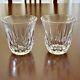 2 Waterford Crystal Ballyshannon Old Fashioned Glass Clear Cut Glasses Flared
