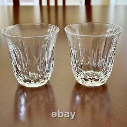 2 Waterford Crystal Ballyshannon Old Fashioned Glass Clear Cut Glasses Flared