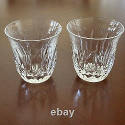 2 Waterford Crystal Ballyshannon Old Fashioned Glass Clear Cut Glasses Flared