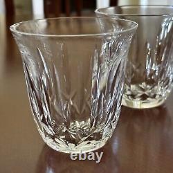 2 Waterford Crystal Ballyshannon Old Fashioned Glass Clear Cut Glasses Flared