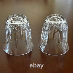 2 Waterford Crystal Ballyshannon Old Fashioned Glass Clear Cut Glasses Flared