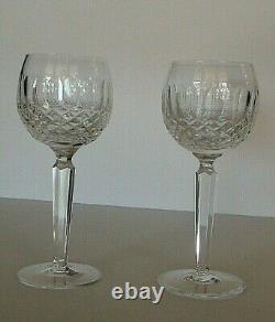 2 Waterford Cut Crystal COLLEEN 7-3/8 WINE HOCK GLASSES