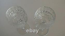 2 Waterford Cut Crystal COLLEEN 7-3/8 WINE HOCK GLASSES