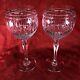 2 Waterford Marquis Hanover Gold Hand Cut Crystal Balloon Wine 8 5/8 Tall Glass