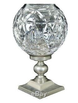 2 Waterford Millennium Cut Crystal Hurricane Lanterns Lamp Time Square Star Hope