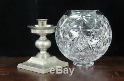 2 Waterford Millennium Cut Crystal Hurricane Lanterns Lamp Time Square Star Hope